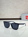 Classic Black Square Sunglasses by Lorvien Maison on a flat surface with a stylish background.